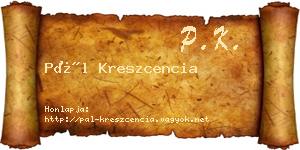 Pál Kreszcencia névjegykártya